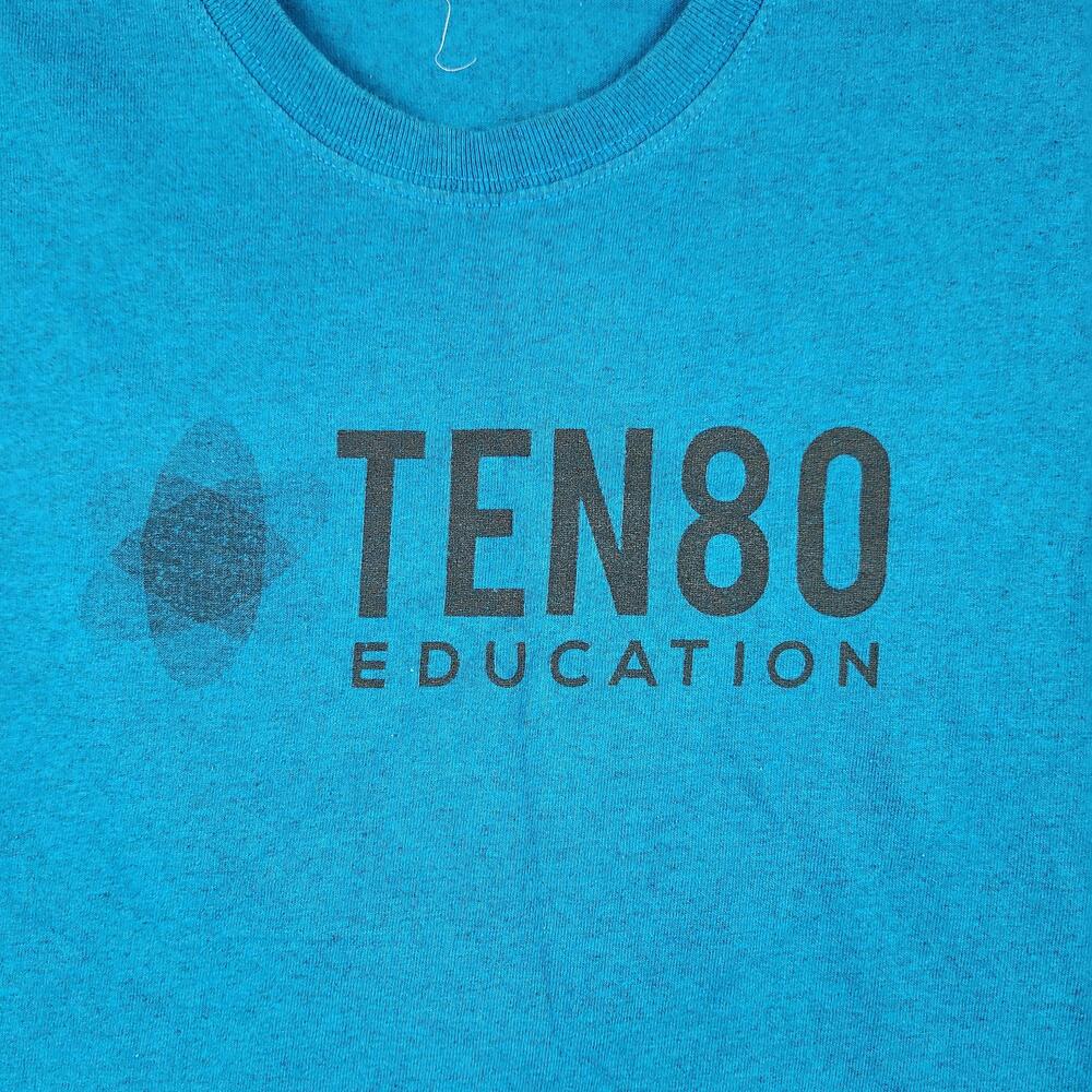 Ten80 Education Shirt Mens Medium Blue Innovator In Training STEM Graphic Logo